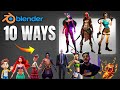 10 ways to Create Character in Blender | Learn Character modeling