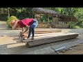 The girl is in the process of completing the cabi house, new house | wooden house - Phùng Thị Chài