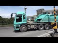 宇部興産 ダブルストレーラーの荷卸し作業【超貴重映像】