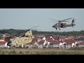 😮 US Army Boeing CH 47 Chinook and AH64 Apache , test, start up and take off at Nancy airport