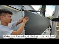 Retractable roof awning installation | 2021 popular electric roof awning with LED light |