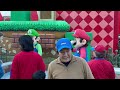 Mario & Luigi meet | Luigi messes with fan in Super Nintendo World at Universal Studios Hollywood