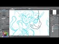 Adult Goku speed drawing