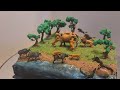 3D프린터로 사바나의 약육강식 디오라마 만들기, 페인팅 / Creating and painting a diorama of Savannah with a 3D printer