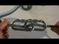 CROSSED CARABINER RAPPEL SET UP