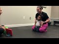 Take a peak as we work on sitting, standing, rolling, and crawling. #babydevelopment #pediatrics