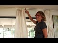 How I hacked grommet top curtains into custom box pleated drapery.