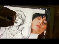 ✧ a late night time draw with me 🌙 || on iPad // procreate