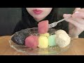 ASMR Korean Sticky Rice Cake. Eating Sounds NoTalking