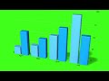 Business Growth Bar Graph Green Screen