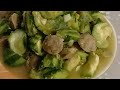 tumis oyong dan bakso bumbu cabai hijau //menu harian simpel dan lezat #ika rahma