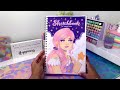 first page of my new sketchbook 🌸 art vlog (drawing, clay, new stationery, organising & more)