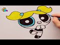 How to draw Bubbles The Powerpuff Girls