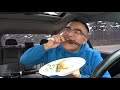 Eating a Lebanese Buffet (In the car)