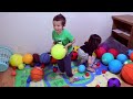 Toddlers Learn Colors with a Lot of Sports Balls - Fun Learning Activity for Preschool Kids