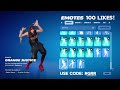 RED ROOTS BILLIE SKIN SHOWCASE WITH ALL FORTNITE DANCES & NEW EMOTES!