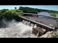 Rapidan Dam, Blue Earth County, MN before and after the failure.