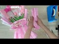 How to wrap Tulips Bouquet/Easy Tutorial/Valentine's Day Gift Ideas/Kath Ideal