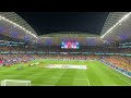Colombian national anthem at the Sydney football stadium , Colombia vs Germany