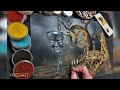 Painting a Golden Dragon with Pastels