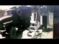 Russian runs over a fellow soldier