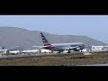 AA *New Livery*  767-300 Takeoff From San Francisco Int'l Airport