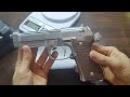 PISTOLA BERETTA G&G GBB M92 GPM92 SILVER CROMADA - AIRSOFT - 6 mm - Tala em madeira