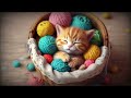 Peaceful Sleep Music: Soft Piano and sleeping kitten for 1 hour