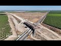 California High-Speed Rail #7 Complete Construction Drone Coverage from Hanford Viaduct to Hwy 43