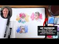 How To Sketch Medium Size FACES | Easy Ink Technique!