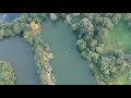 Flying drone over Darenth fishing complex