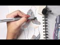 How i draw shoes | a cozy ASMR process | no BGM ☕️