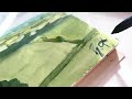 Watercolor landscape for beginners  // як намалювати швидко пейзаж