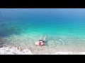 crystal clear gravel pit lake near venice, italy.