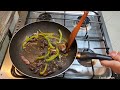 high protein | garlic rice | chinese black pepper beef recipe | beef steak diet food.😋