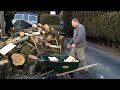 Simple quick and easy way to split Firewood