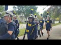 Michigan Drumline 2023 Bowling Green Game Parade Rehearsal