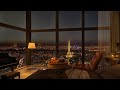 4K Cozy Bedroom in Paris with Relaxing Piano Jazz Music for Sleeping, Studying