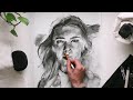 ASMR 3 Hours of drawing with charcoal, very relaxing (no talking)