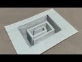 Incredible 3D Optical Illusion Drawing - Maze on Paper