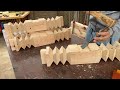 Making a Colossal Wooden Furniture Set from Salvaged Cargo Beams. Woodworking Skill