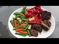 Home Sweet Homemade Family Summer BBQ Burger and Grilled Vegetables Healthy Holiday Dinner