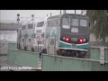 Metrolink Train EMD F125 SCAX 909 Downtown Burbank Station Rain in California