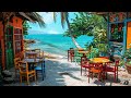 Morning Bossa Nova - Refreshing Jazz Ocean for & Beach Coffee Space With, Soothing Sooth Wave Sounds