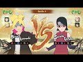 Boruto family VS Sarada family Three-member team battle NARUTO X BORUTO Ultimate Ninja STORM