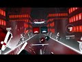 Playing [Insane] a hazbin hotel song in Beat Saber Expert Mode.