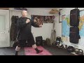 Savate, Victorian kickboxing/self-defense. Front/side kicks, straight punch & backfist combos.