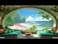 Seaside Café Vibes - Bossa Nova Jazz Music with Relaxing Ocean Waves Sounds for Stress Relief