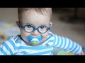 Baby Luke's reaction to wearing glasses for the first time!