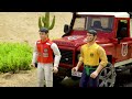 Tractor Rescue Car in Mud | Construction Vehicles Making Sand Road New | Toy Car Story | BIBO TOYS